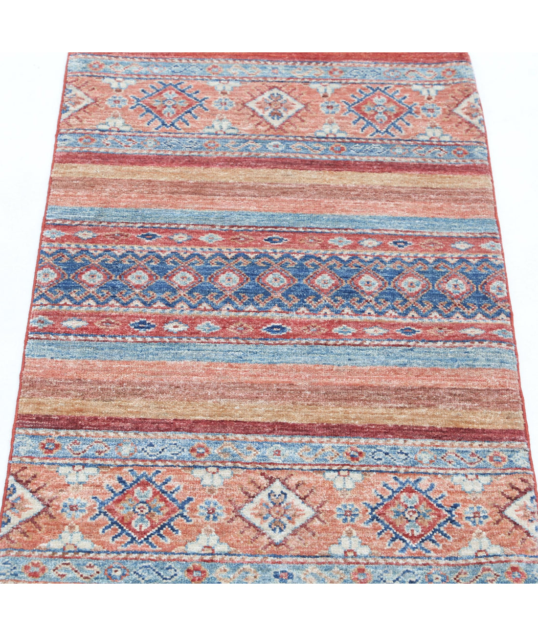 Hand Knotted Khurjeen Wool Rug - 1'11'' x 3'0'' 1'11'' x 3'0'' (58 X 90) / Multi / Multi