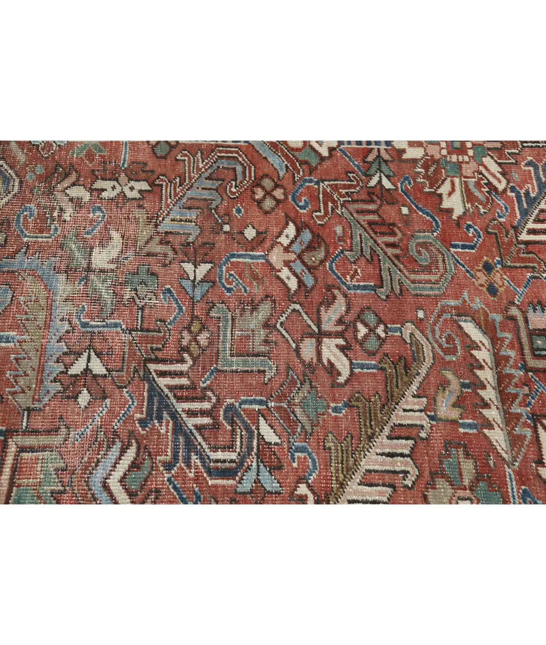 Hand Knotted Antique Persian Heriz Wool Rug - 7'3'' x 10'3'' - Arteverk Rugs Area rug