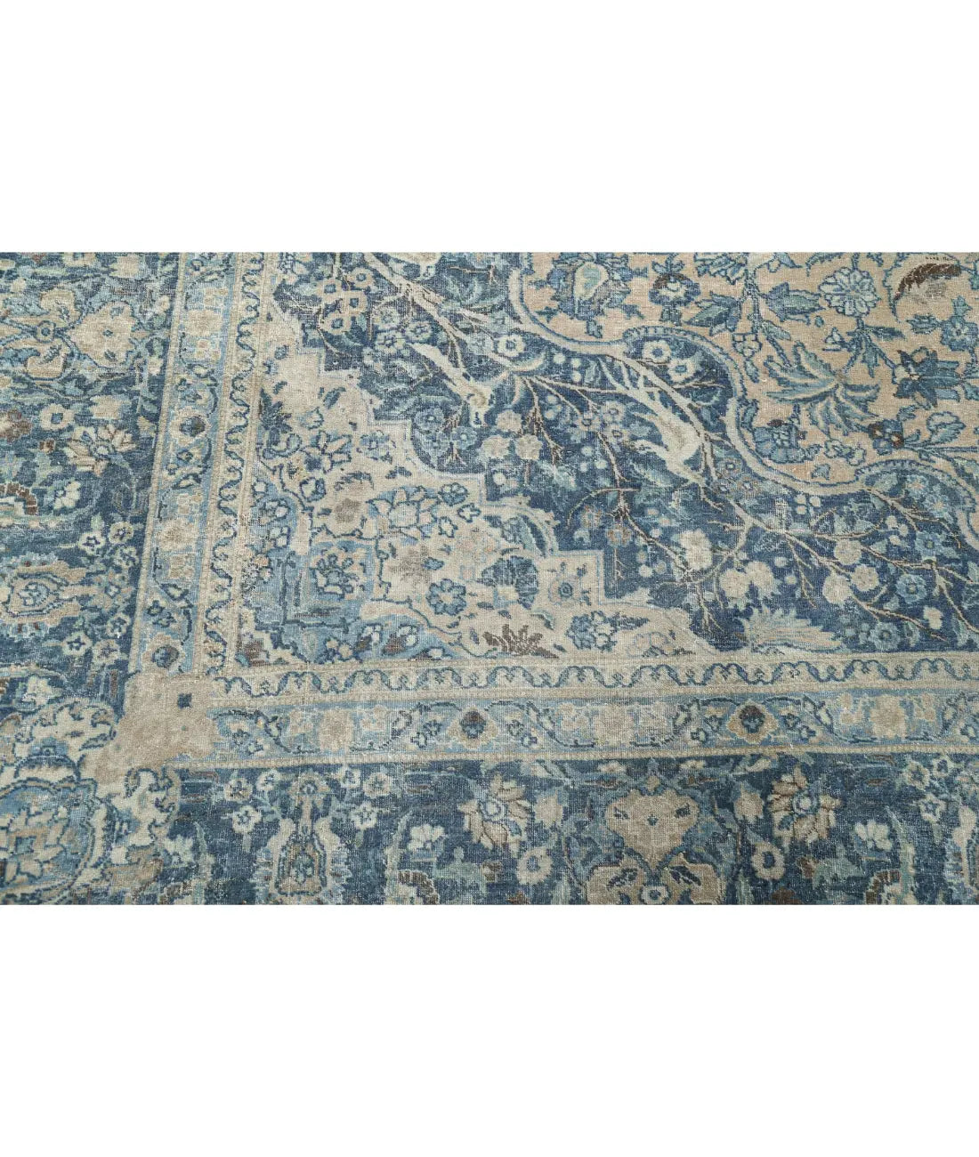 Hand Knotted Antique Persian Tabriz Wool Rug - 11'1'' x 14'9'' - Arteverk Rugs Area rug