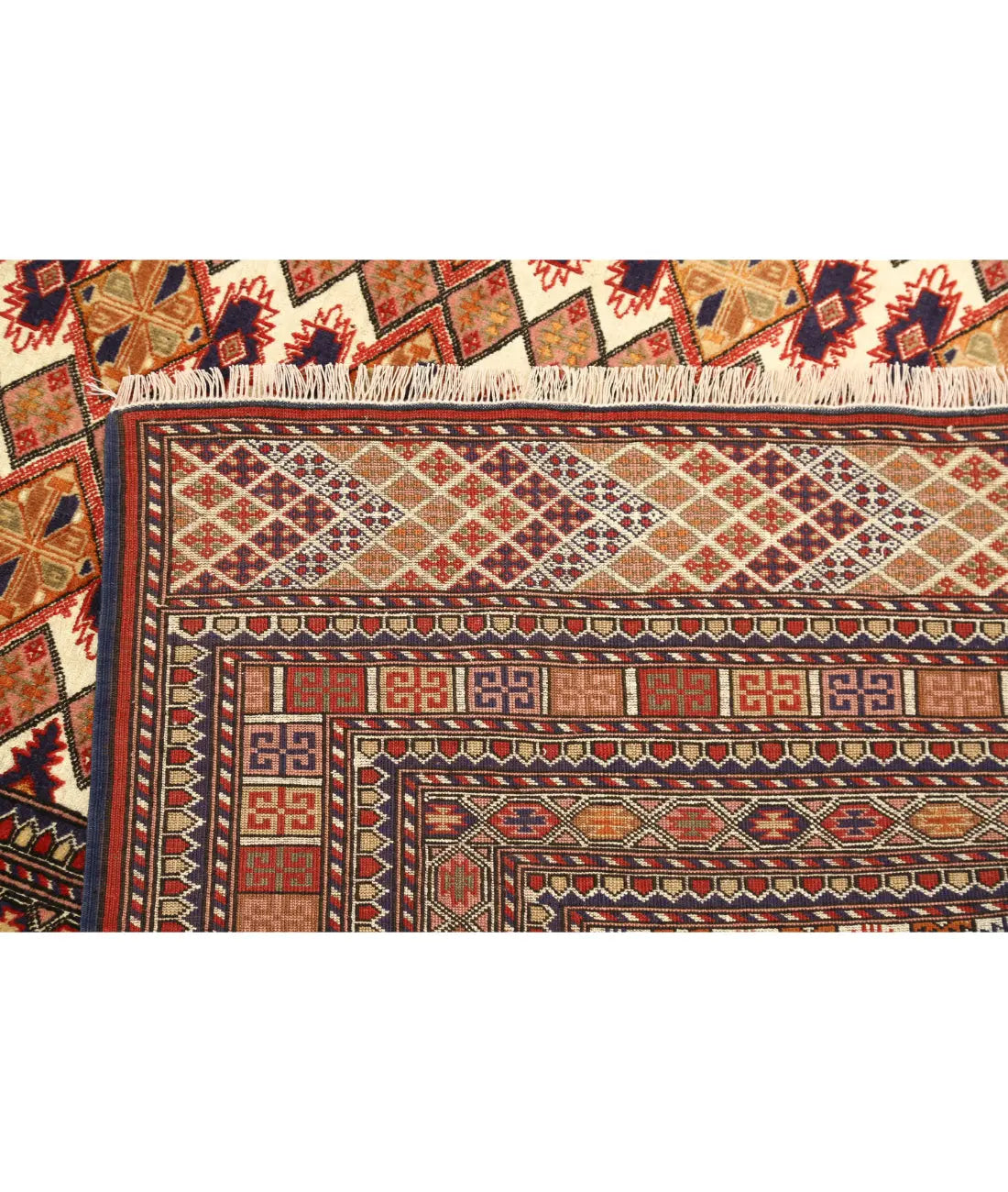 Hand Knotted Tribal Silk Tane Wool & Silk Rug - 6'9'' x 8'11'' - Arteverk Rugs Area rug