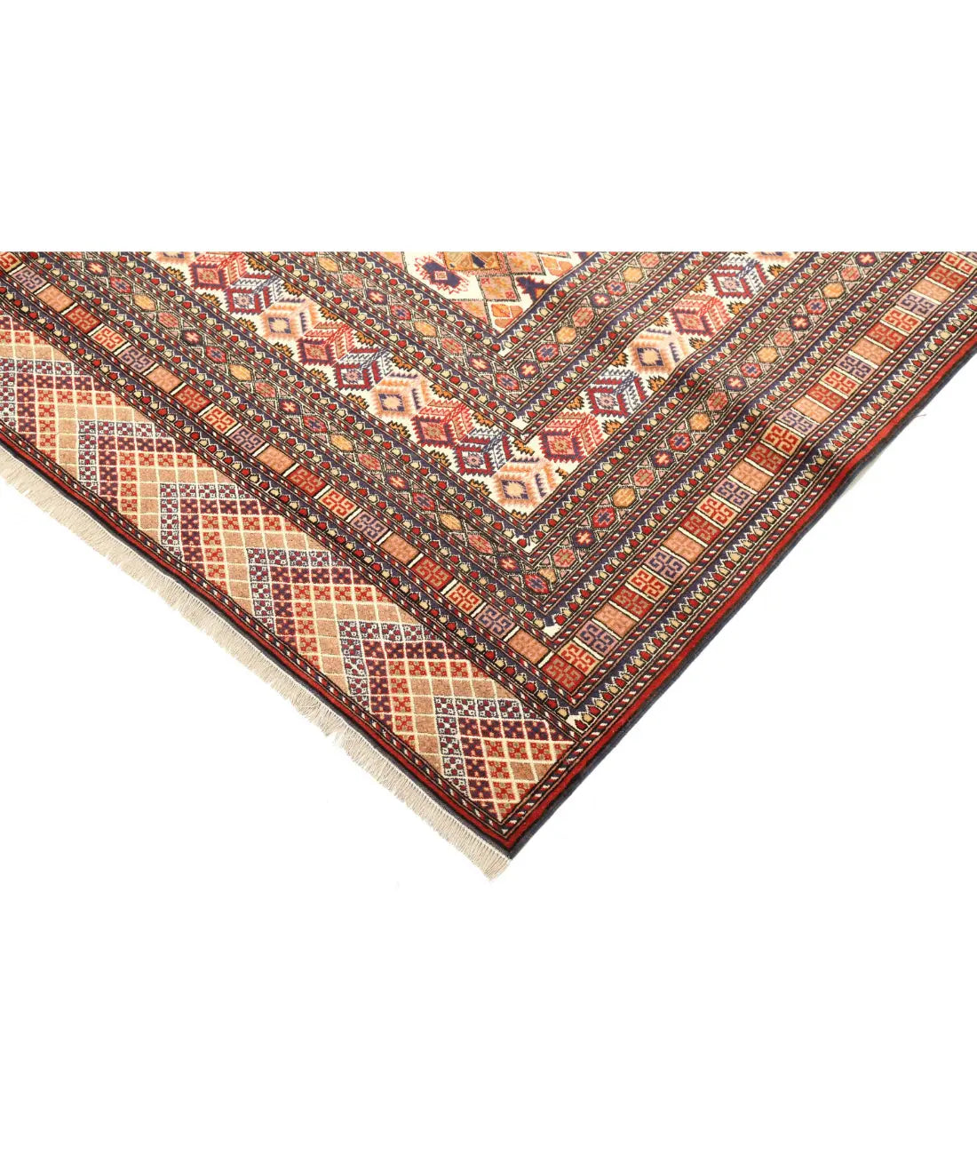 Hand Knotted Tribal Silk Tane Wool & Silk Rug - 6'9'' x 8'11'' - Arteverk Rugs Area rug