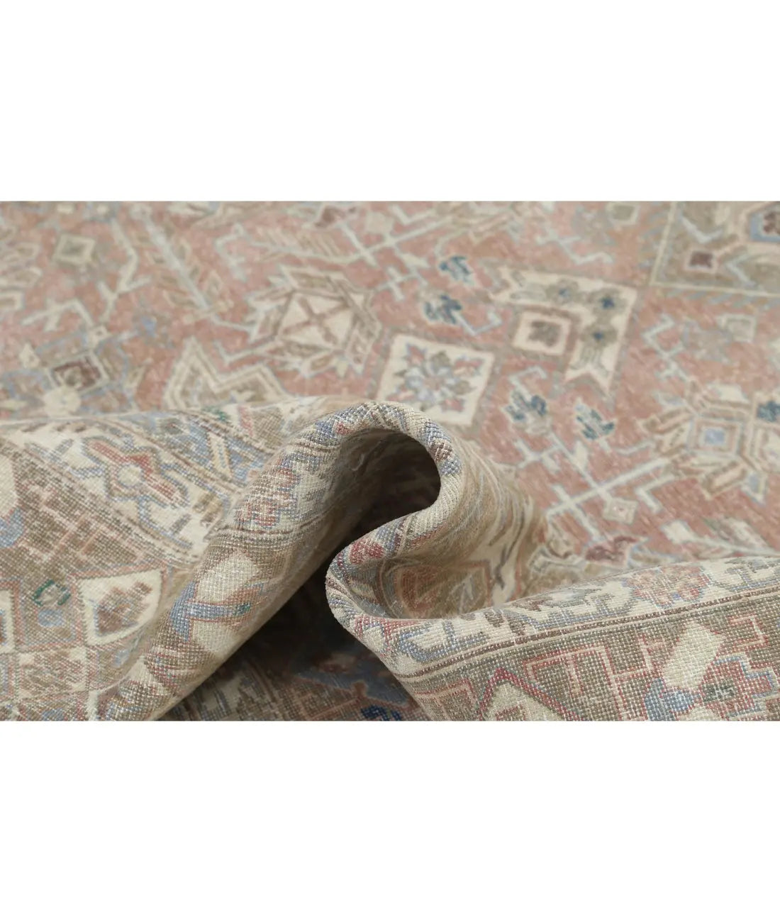 Hand Knotted Vintage Persian Tabriz Wool Rug - 9'4'' x 13'0'' - Arteverk Rugs Area rug