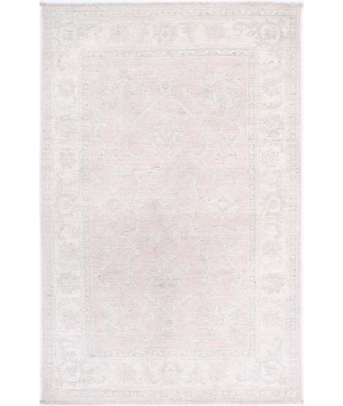 Hand Knotted Serenity Wool Rug - 3&#39;0&#39;&#39; x 4&#39;7&#39;&#39; 3&#39;0&#39;&#39; x 4&#39;7&#39;&#39; (90 X 138) / Pink / Ivory