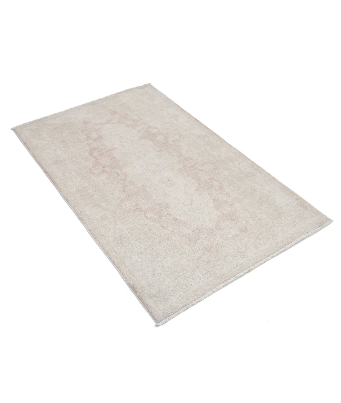 Hand Knotted Serenity Wool Rug - 2'11'' x 4'8'' 2'11'' x 4'8'' (88 X 140) / Pink / Ivory