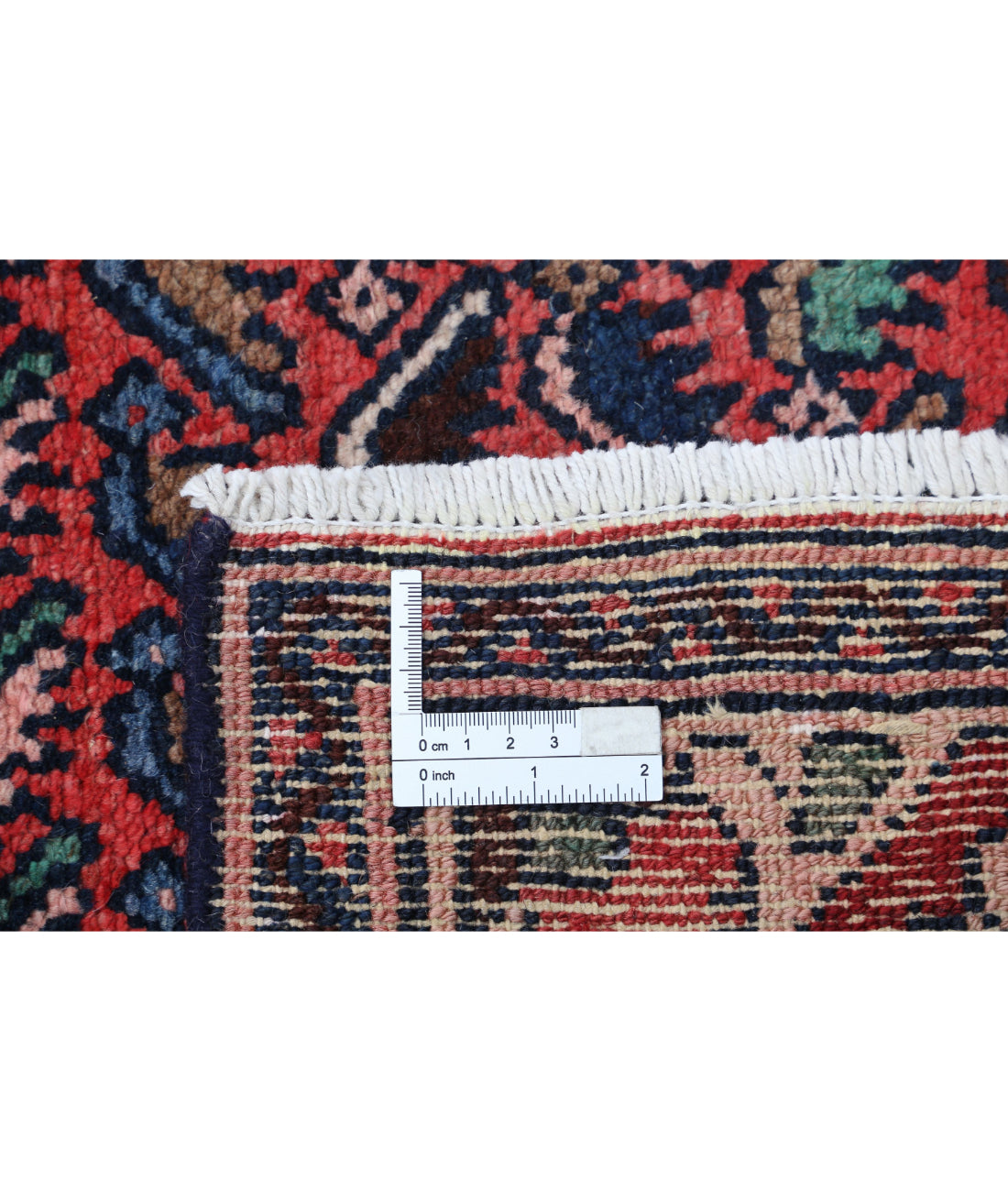 Hand Knotted Persian Hamadan Wool Rug - 3'5'' x 13'4'' 3'5'' x 13'4'' (103 X 400) / Pink / Grey