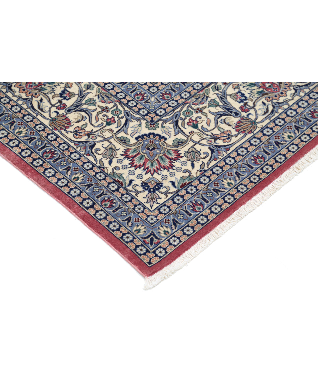 Hand Knotted Heritage Fine Persian Style Wool Rug - 7'11'' x 10'1'' 7' 11" X 10' 1" (241 X 307) / Pink / Ivory