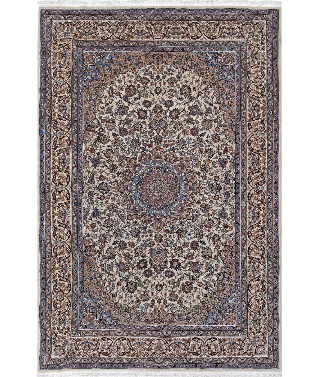 Hand Knotted Heritage Persian Style Wool Rug - 5'11'' x 8'10'' 5' 11" X 8' 10" (180 X 269) / Ivory / Taupe