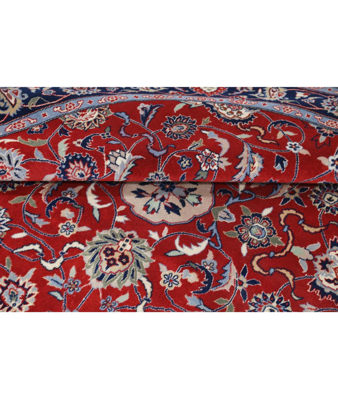 Hand Knotted Heritage Persian Style Wool Rug - 6'6'' x 6'8'' 6' 6" X 6' 8" (198 X 203) / Red / Blue
