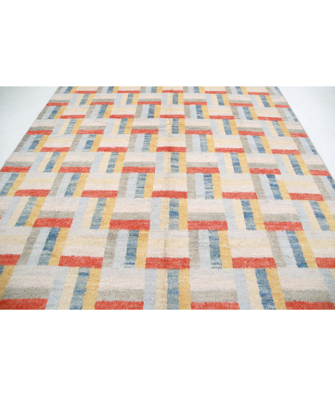 Hand Knotted Tribal Moroccan Wool Rug - 9'1'' x 12'2'' 9'1'' x 12'2'' (273 X 365) / Multi / Multi
