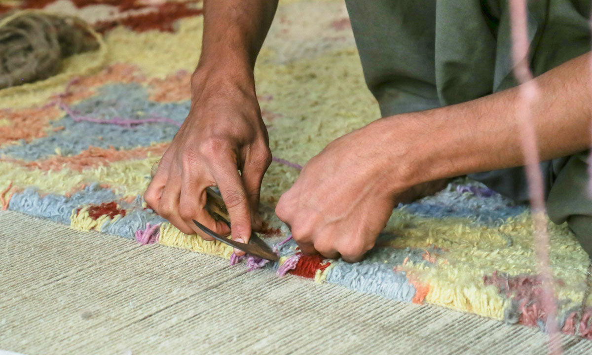 Cómo hacer una alfombra anudada a mano perfecta