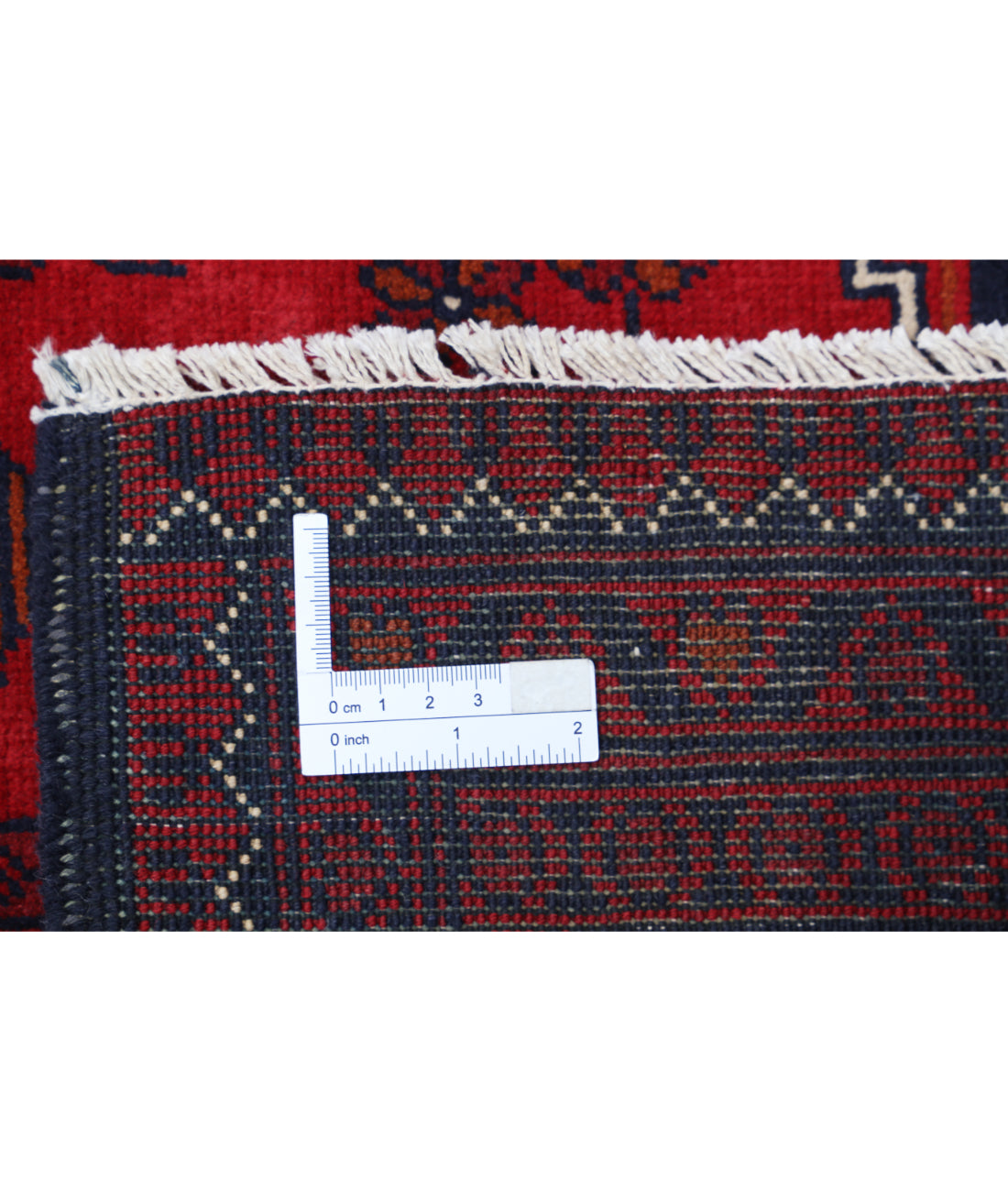 Hand Knotted Afghan Khamyab Wool Rug - 8'0'' x 11'3'' 8'0'' x 11'3'' (240 X 338) / Red / Black