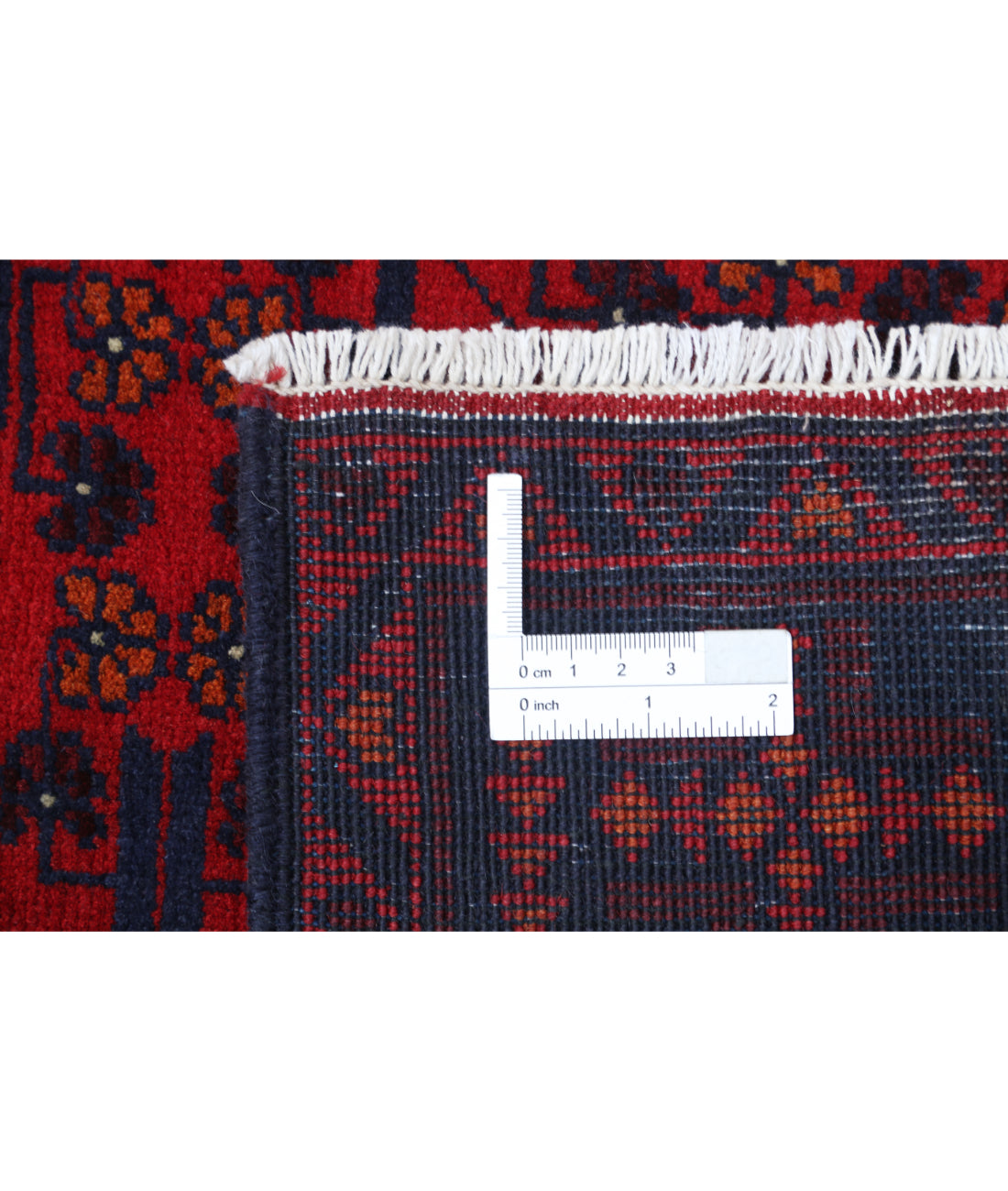 Hand Knotted Afghan Khamyab Wool Rug - 2'8'' x 9'6'' 2'8'' x 9'6'' (80 X 285) / Red / Red