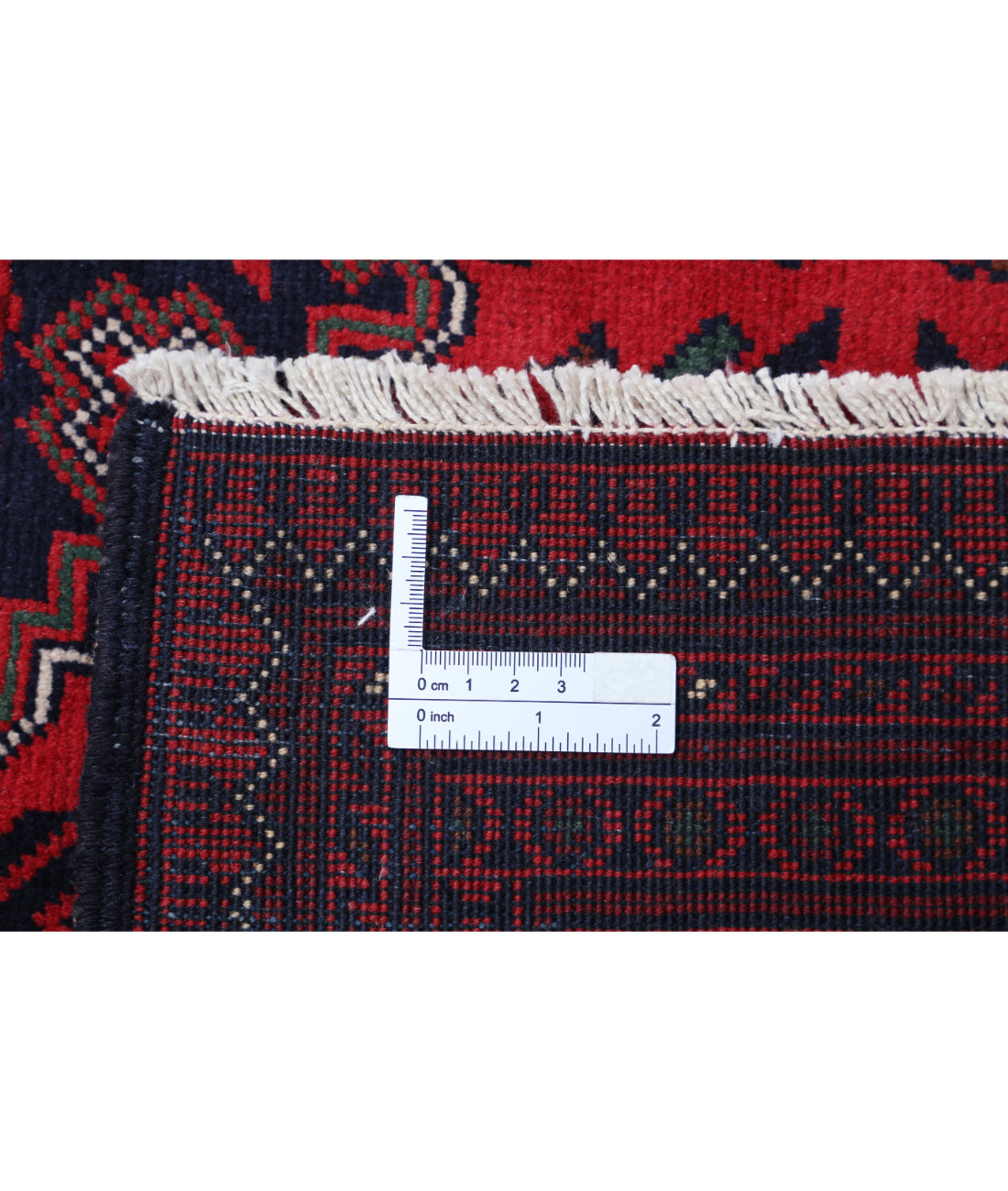 Hand Knotted Afghan Khamyab Wool Rug - 9'10'' x 16'1'' 9'10'' x 16'1'' (295 X 483) / Red / Blue
