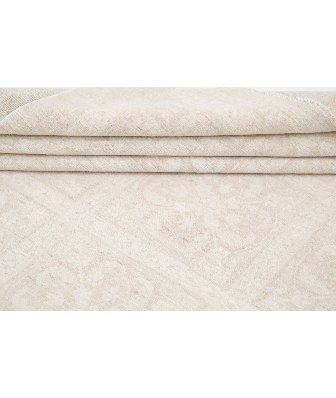 Hand Knotted Artemix Wool Rug - 12'2'' x 14'9'' 12'2'' x 14'9'' (365 X 443) / Ivory / Taupe
