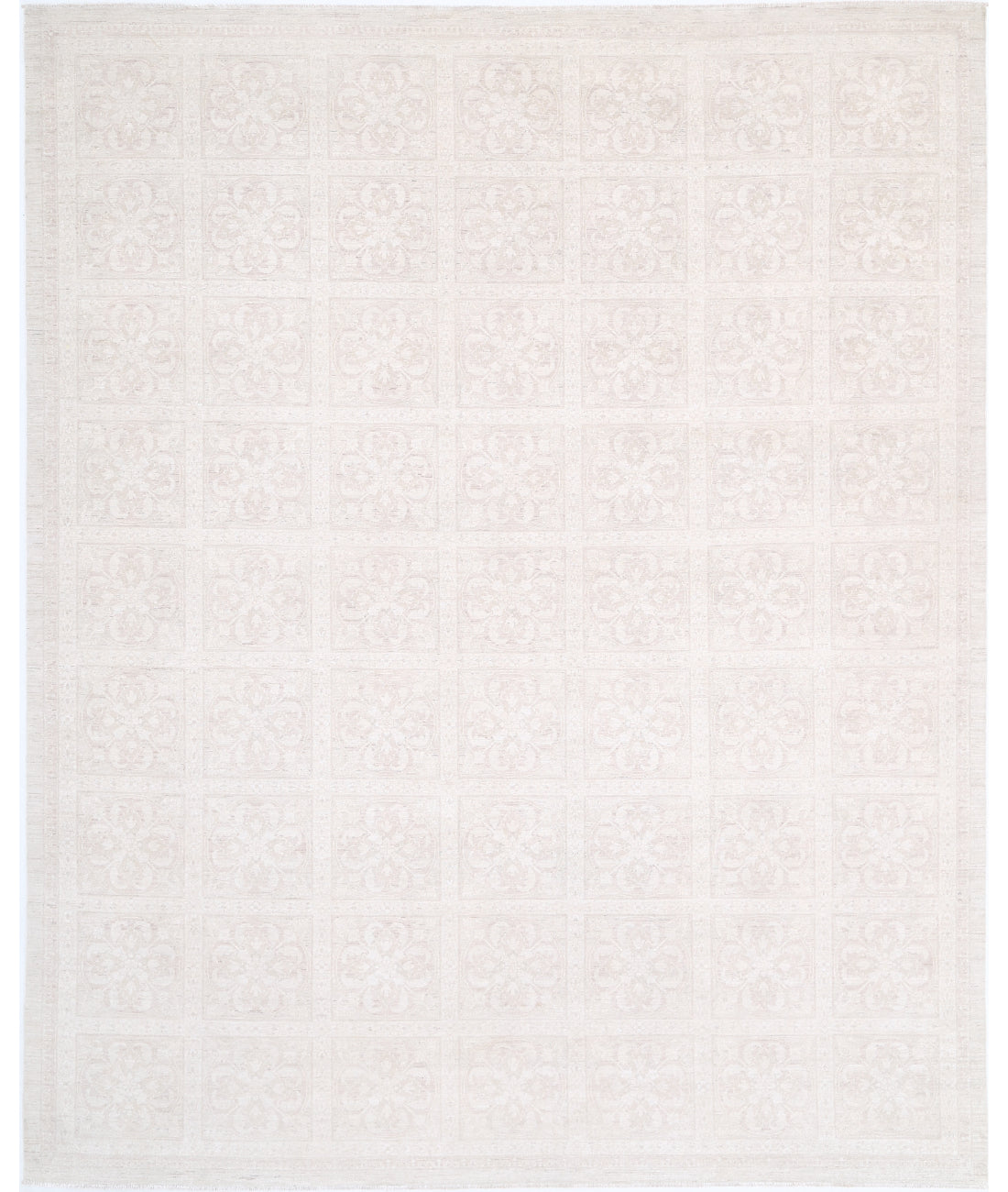 Hand Knotted Artemix Wool Rug - 12&#39;2&#39;&#39; x 14&#39;9&#39;&#39; 12&#39;2&#39;&#39; x 14&#39;9&#39;&#39; (365 X 443) / Ivory / Taupe
