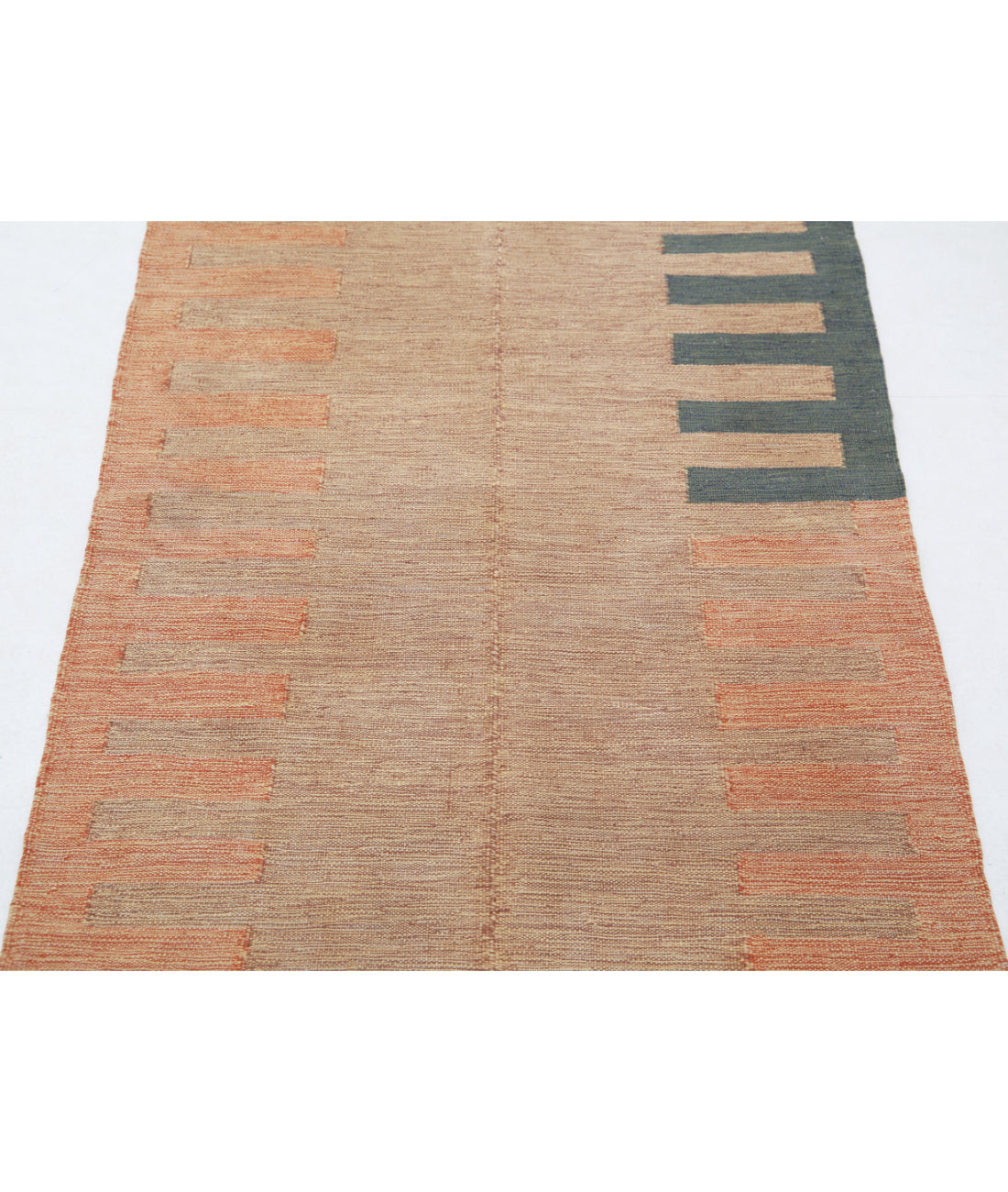 Hand Knotted Kafkas Kilim Wool Kilim Rug - 2'7'' x 4'1'' 2'7'' x 4'1'' (78 X 123) / Brown / Taupe