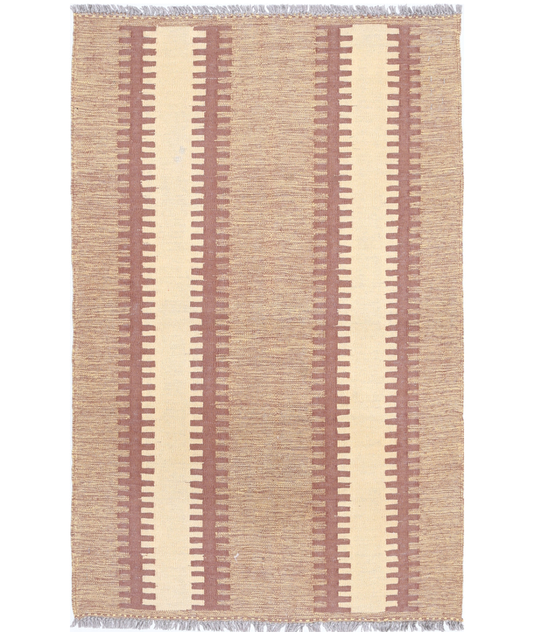 Hand Woven Kafkas Kilim Wool Kilim Rug - 2'7'' x 4'1''