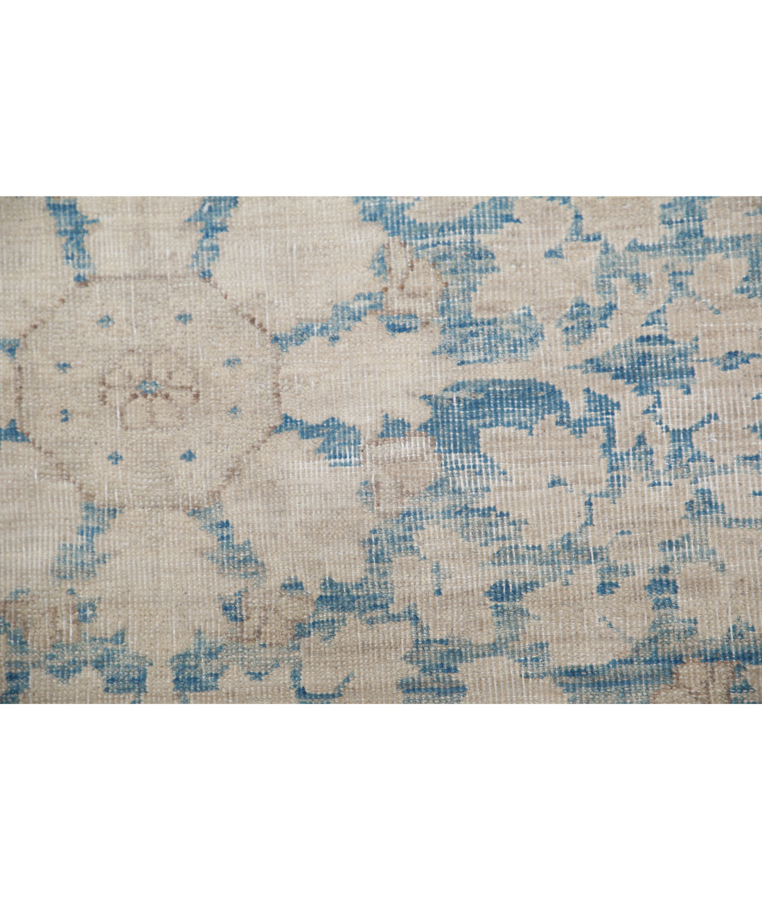 Hand Knotted Fine Artemix Wool Rug - 7'9'' x 9'7'' 7'9'' x 9'7'' (233 X 288) / Blue / Ivory