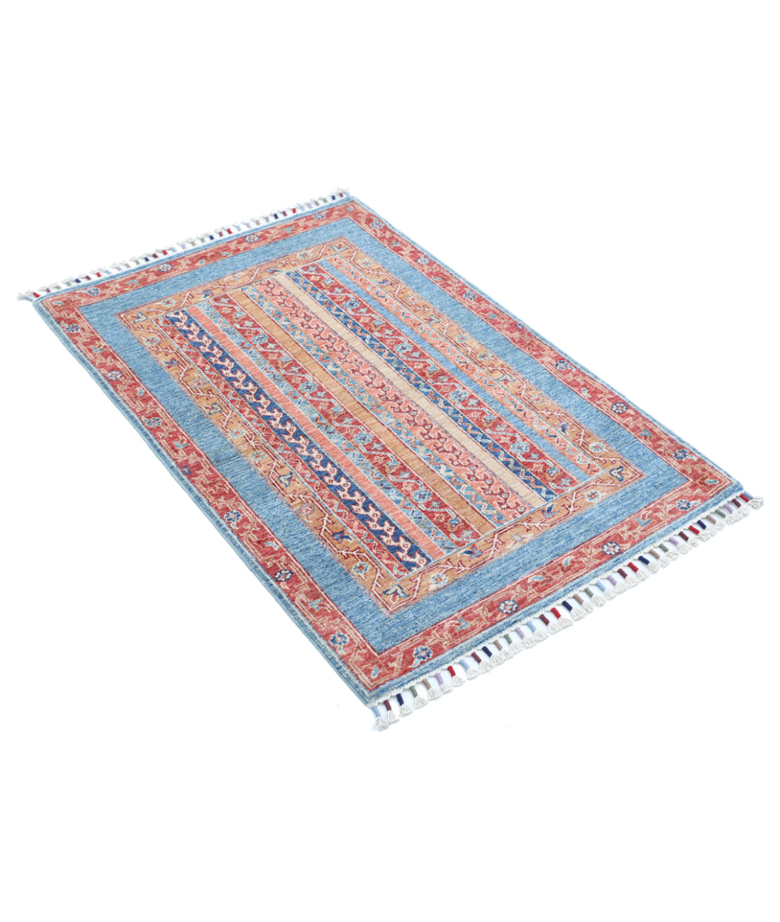 Hand Knotted Shaal Wool Rug - 2'8'' x 3'11'' 2'8'' x 3'11'' (80 X 118) / Multi / Multi