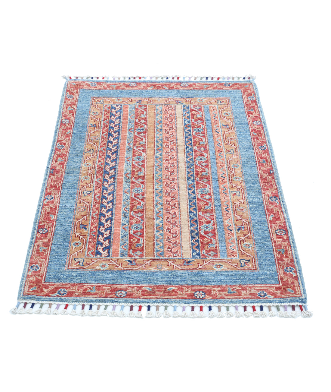 Hand Knotted Shaal Wool Rug - 2'8'' x 3'11'' 2'8'' x 3'11'' (80 X 118) / Multi / Multi