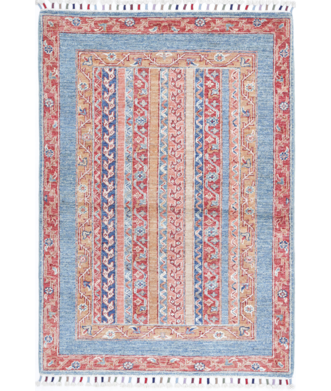 Hand Knotted Shaal Wool Rug - 2'8'' x 3'11'' 2'8'' x 3'11'' (80 X 118) / Multi / Multi