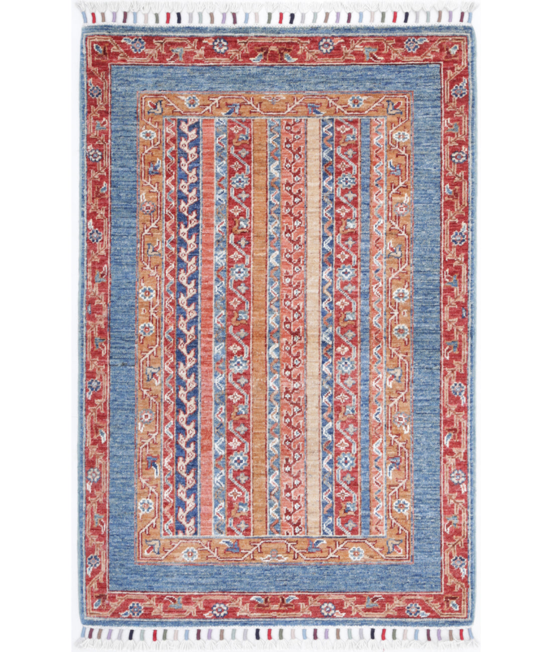 Hand Knotted Shaal Wool Rug - 2'7'' x 3'11''