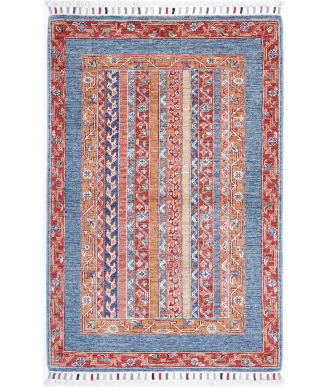 Hand Knotted Shaal Wool Rug - 2'7'' x 3'11'' 2'7'' x 3'11'' (78 X 118) / Multi / Multi