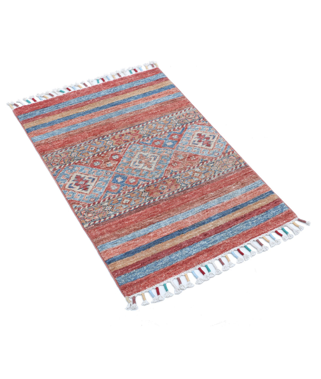 Hand Knotted Khurjeen Wool Rug - 2'2'' x 2'11'' 2'2'' x 2'11'' (65 X 88) / Multi / Multi
