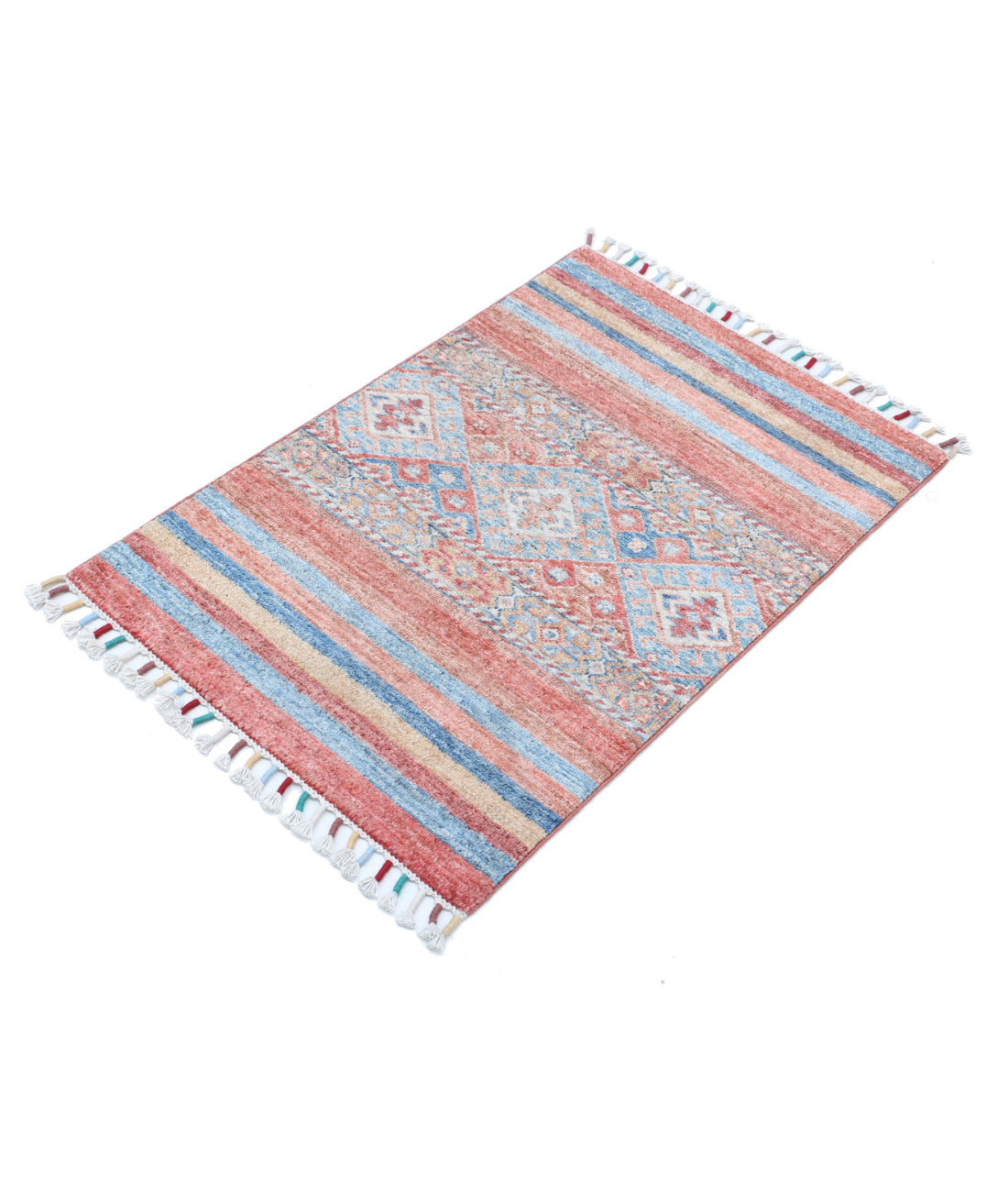 Hand Knotted Khurjeen Wool Rug - 2'2'' x 2'11'' 2'2'' x 2'11'' (65 X 88) / Multi / Multi