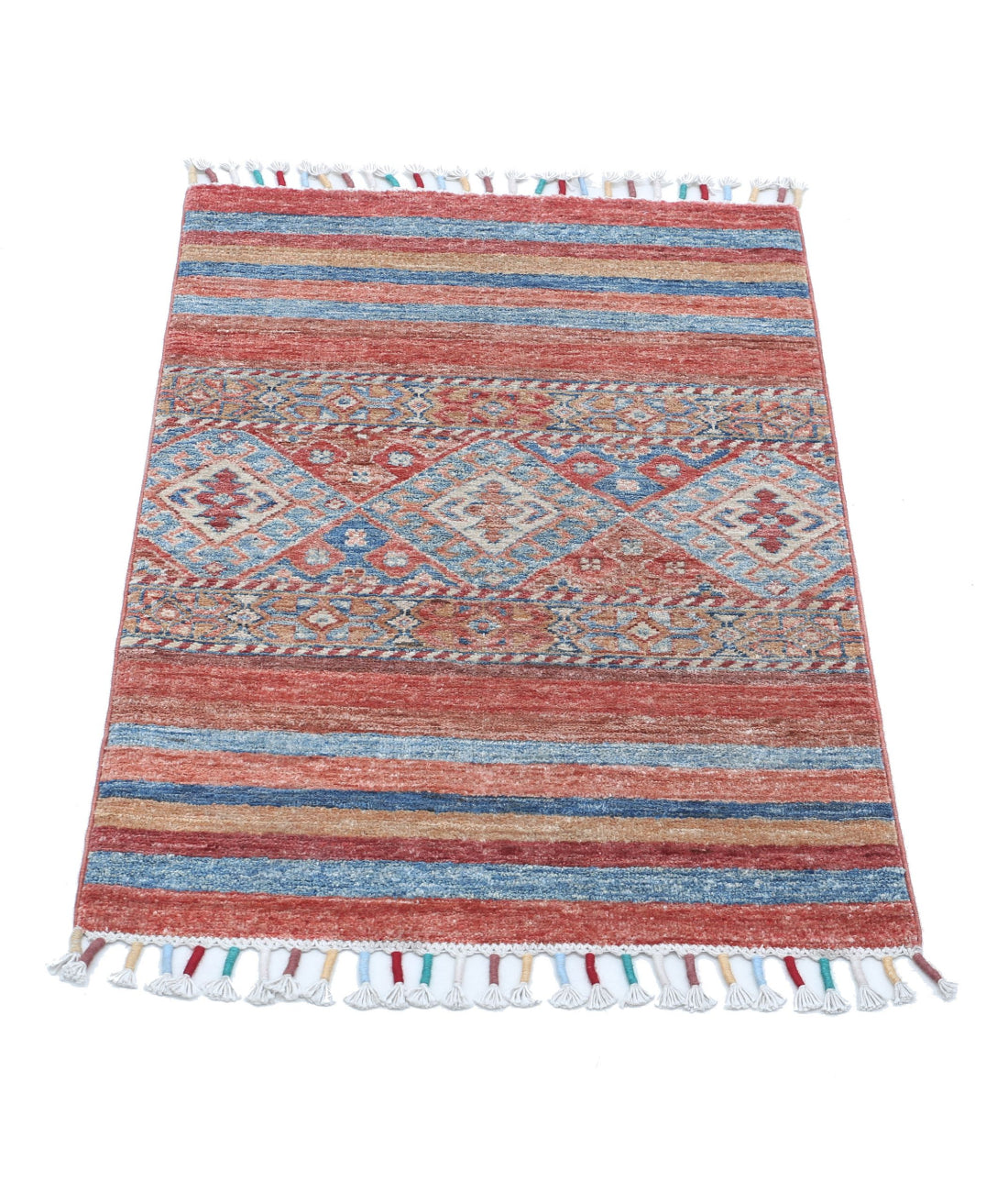 Hand Knotted Khurjeen Wool Rug - 2'2'' x 2'11'' 2'2'' x 2'11'' (65 X 88) / Multi / Multi