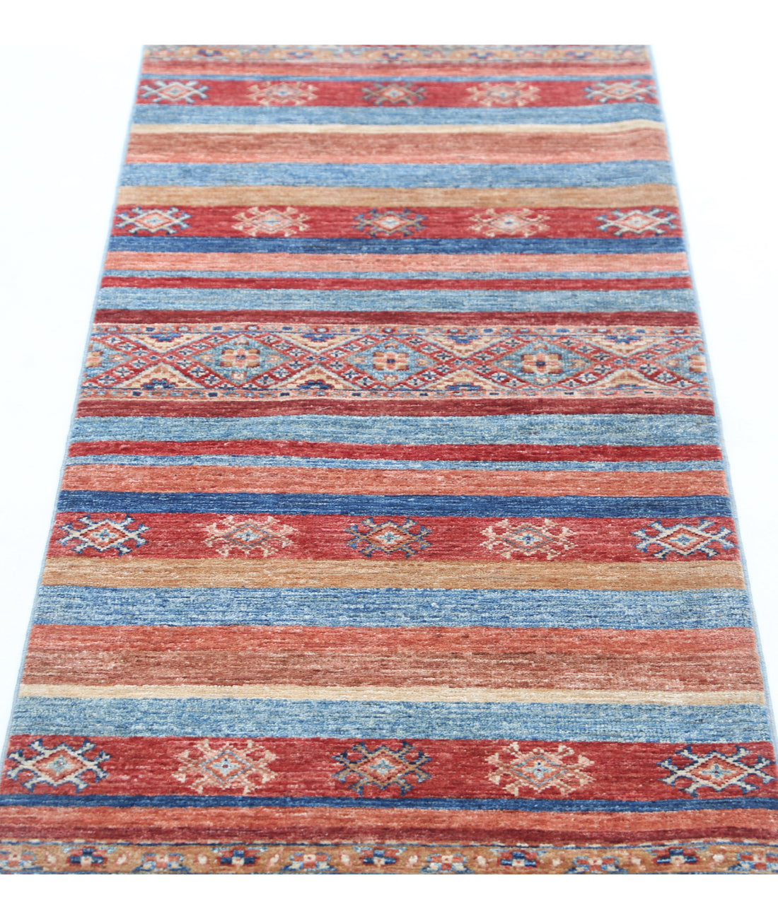 Hand Knotted Khurjeen Wool Rug - 2'0'' x 5'10'' 2'0'' x 5'10'' (60 X 175) / Multi / Multi