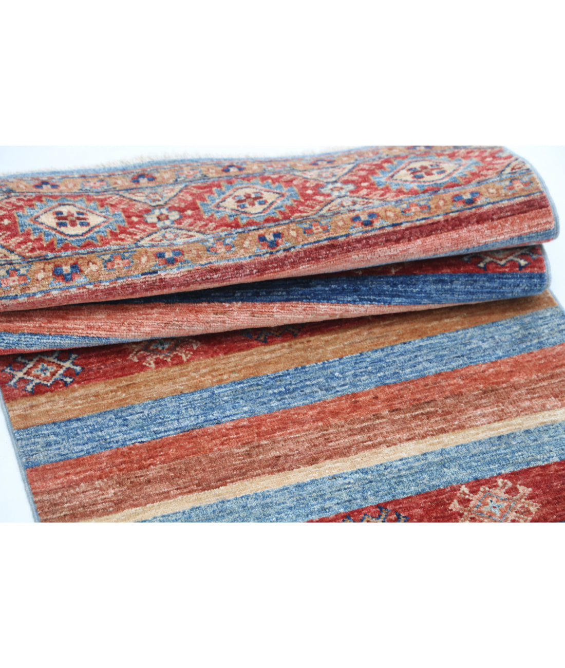 Hand Knotted Khurjeen Wool Rug - 2'0'' x 5'10'' 2'0'' x 5'10'' (60 X 175) / Multi / Multi