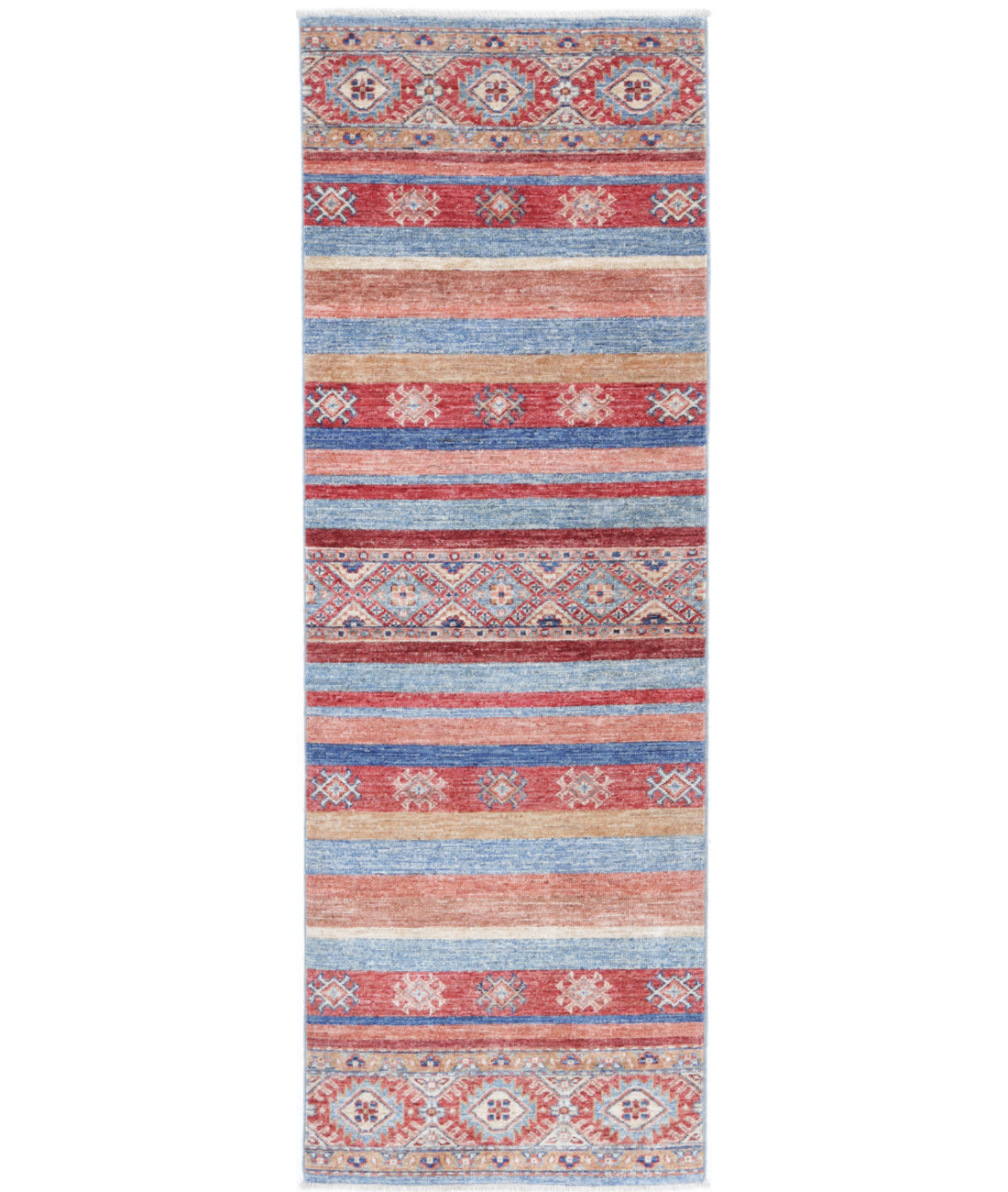 Hand Knotted Khurjeen Wool Rug - 2'0'' x 5'10''