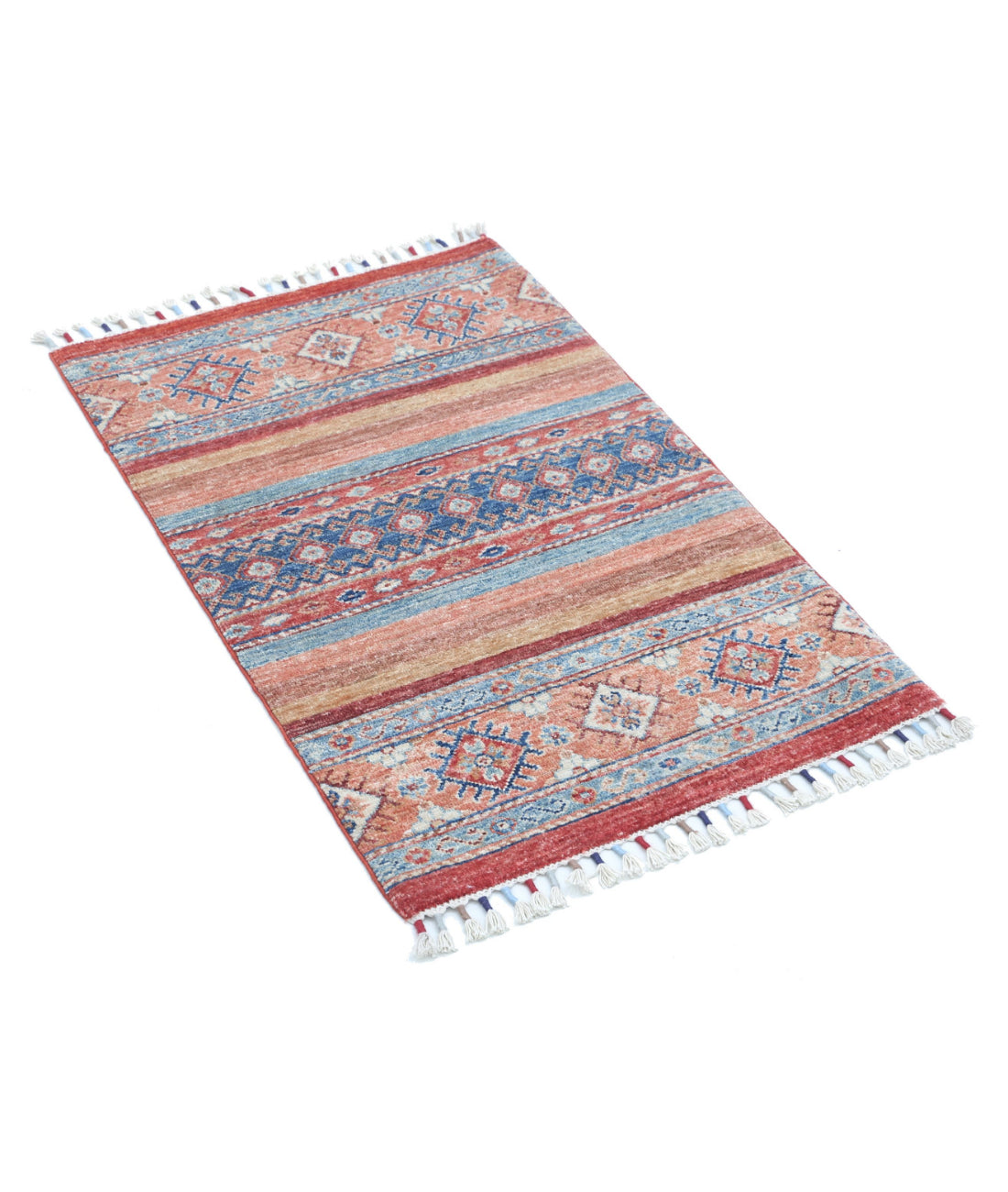 Hand Knotted Khurjeen Wool Rug - 1'11'' x 3'0'' 1'11'' x 3'0'' (58 X 90) / Multi / Multi
