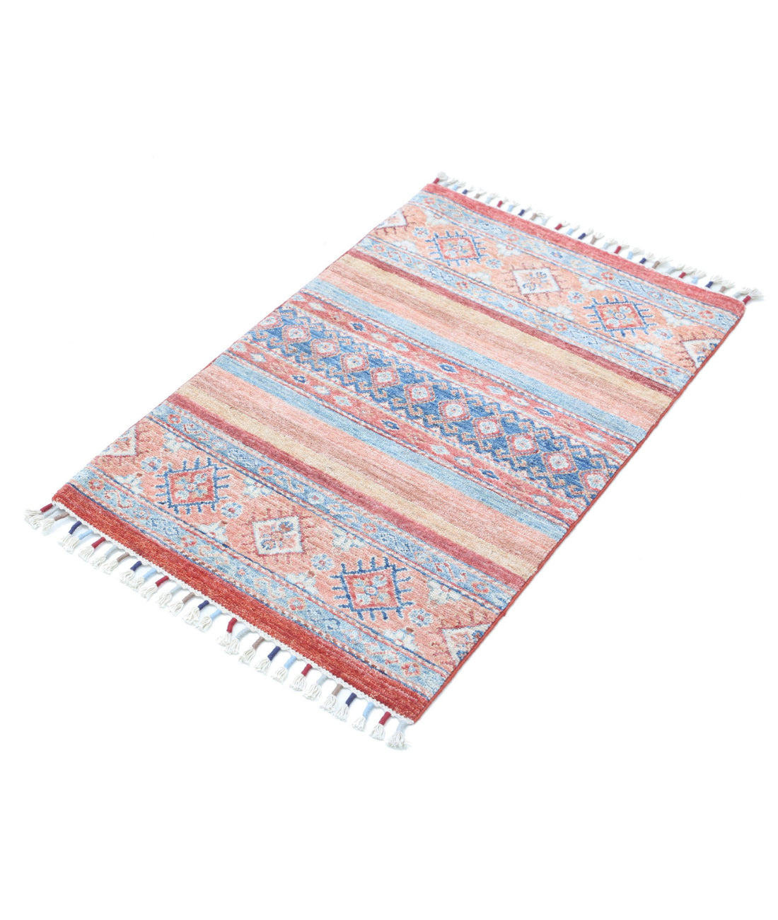 Hand Knotted Khurjeen Wool Rug - 1'11'' x 3'0'' 1'11'' x 3'0'' (58 X 90) / Multi / Multi