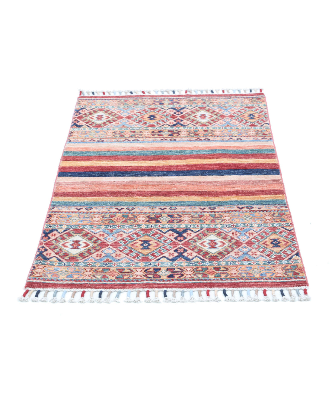 Hand Knotted Khurjeen Wool Rug - 2'6'' x 3'10'' 2'6'' x 3'10'' (75 X 115) / Multi / Multi