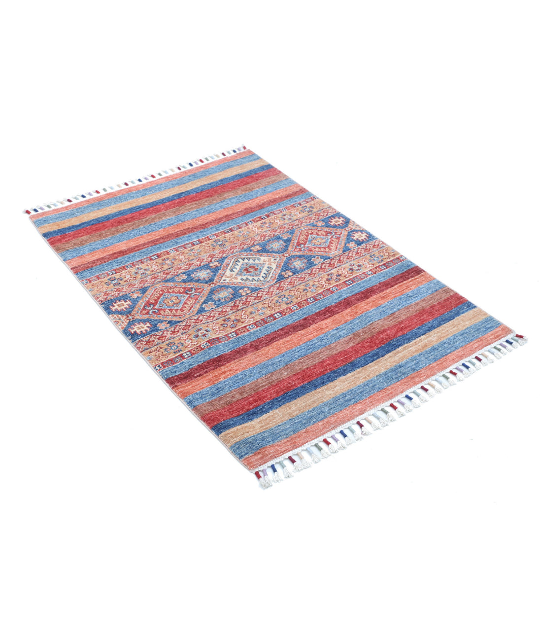 Hand Knotted Khurjeen Wool Rug - 2'9'' x 3'10'' 2'9'' x 3'10'' (83 X 115) / Multi / Multi
