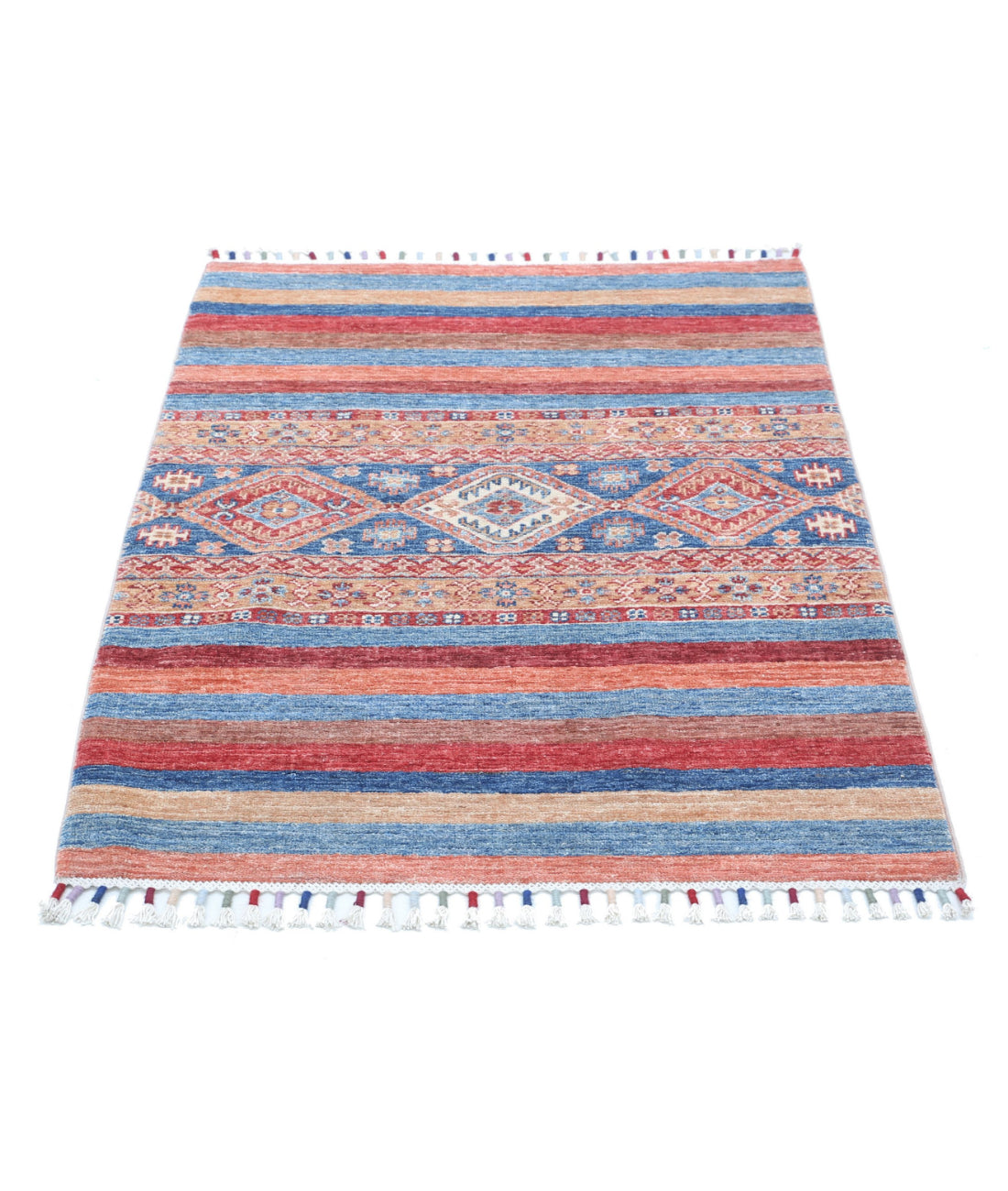 Hand Knotted Khurjeen Wool Rug - 2'9'' x 3'10'' 2'9'' x 3'10'' (83 X 115) / Multi / Multi