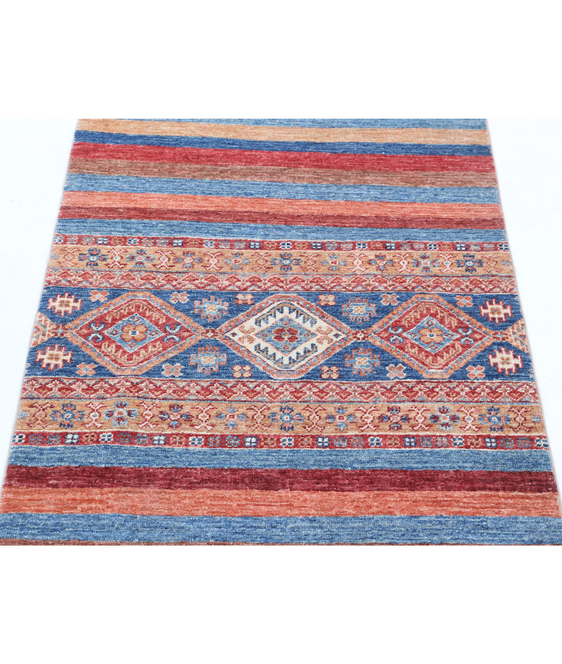 Hand Knotted Khurjeen Wool Rug - 2'9'' x 3'10'' 2'9'' x 3'10'' (83 X 115) / Multi / Multi