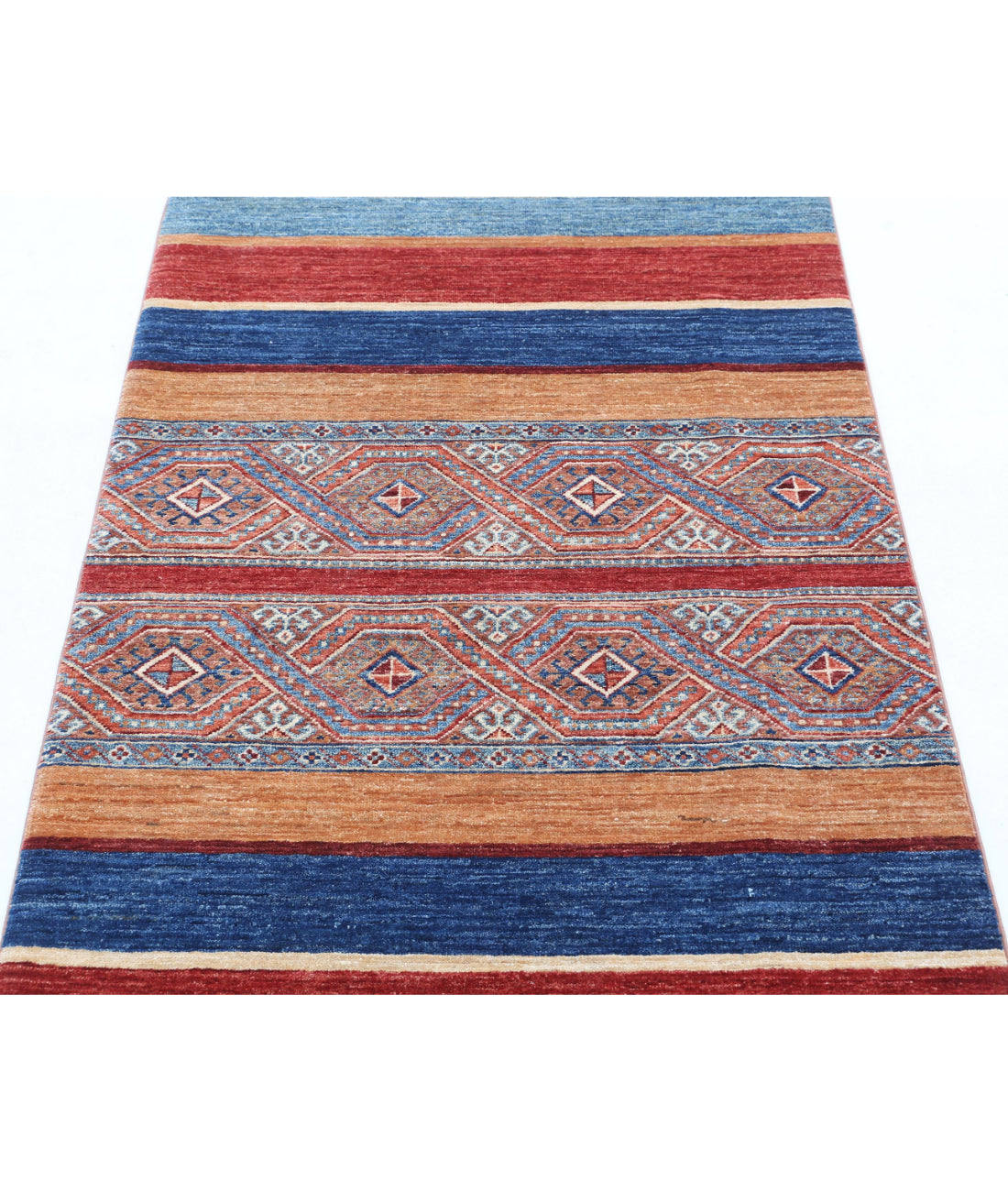 Hand Knotted Khurjeen Wool Rug - 3'0'' x 4'10'' 3'0'' x 4'10'' (90 X 145) / Multi / Multi