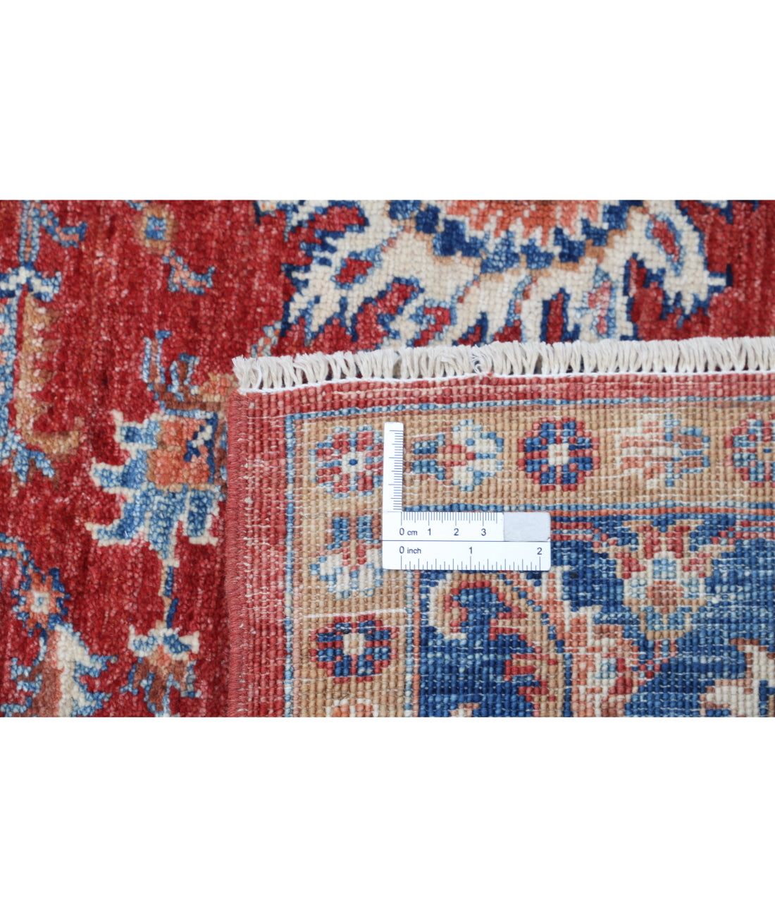 Hand Knotted Ziegler Farhan Wool Rug - 5'0'' x 6'4'' 5'0'' x 6'4'' (150 X 190) / Red / Blue