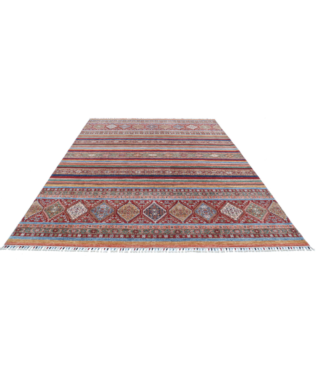 Hand Knotted Khurjeen Wool Rug - 8'1'' x 11'0'' 8'1'' x 11'0'' (243 X 330) / Multi / Multi