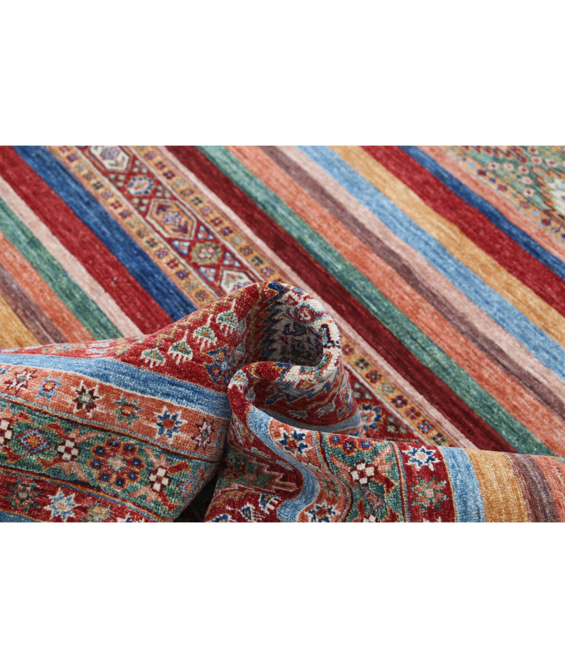 Hand Knotted Khurjeen Wool Rug - 8'1'' x 11'0'' 8'1'' x 11'0'' (243 X 330) / Multi / Multi