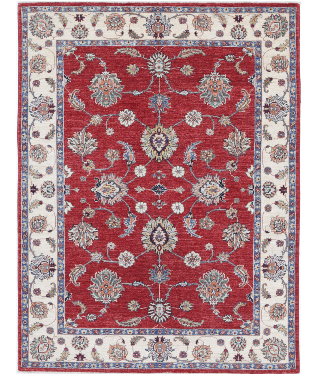 Hand Knotted Ziegler Farhan Wool Rug - 5'0'' x 6'7''