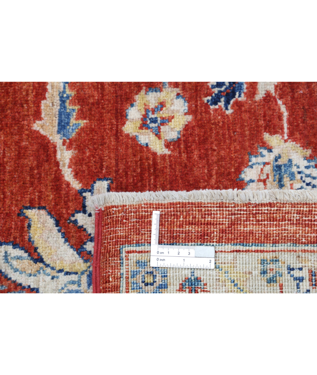 Hand Knotted Ziegler Farhan Wool Rug - 6'4'' x 9'6'' 6'4'' x 9'6'' (190 X 285) / Red / Blue