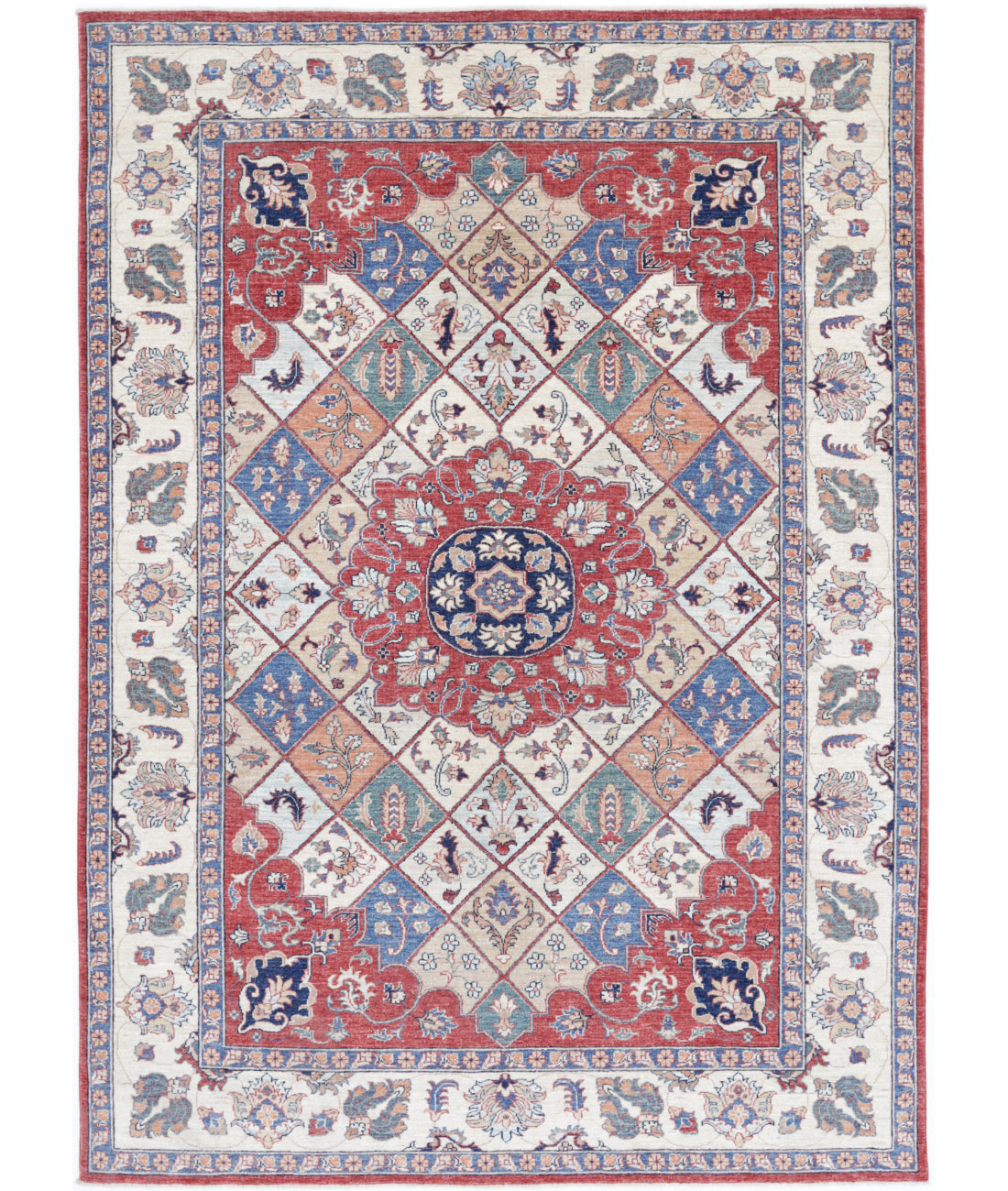 Hand Knotted Ziegler Farhan Wool Rug - 6'7'' x 9'3''
