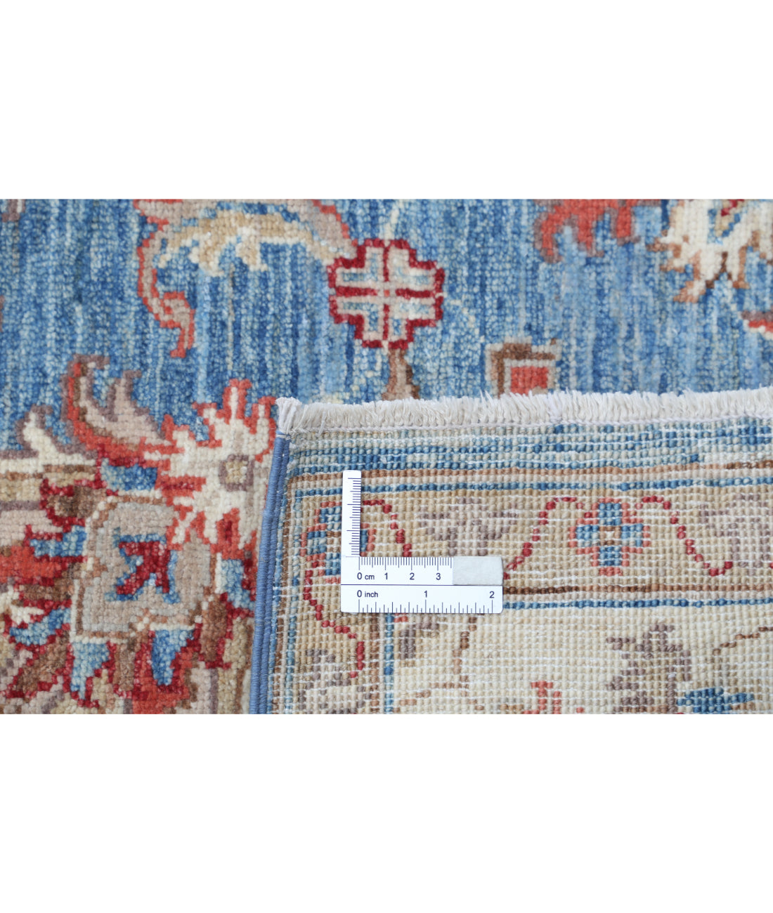 Hand Knotted Ziegler Farhan Wool Rug - 4'10'' x 6'11'' 4'10'' x 6'11'' (145 X 208) / Blue / Ivory