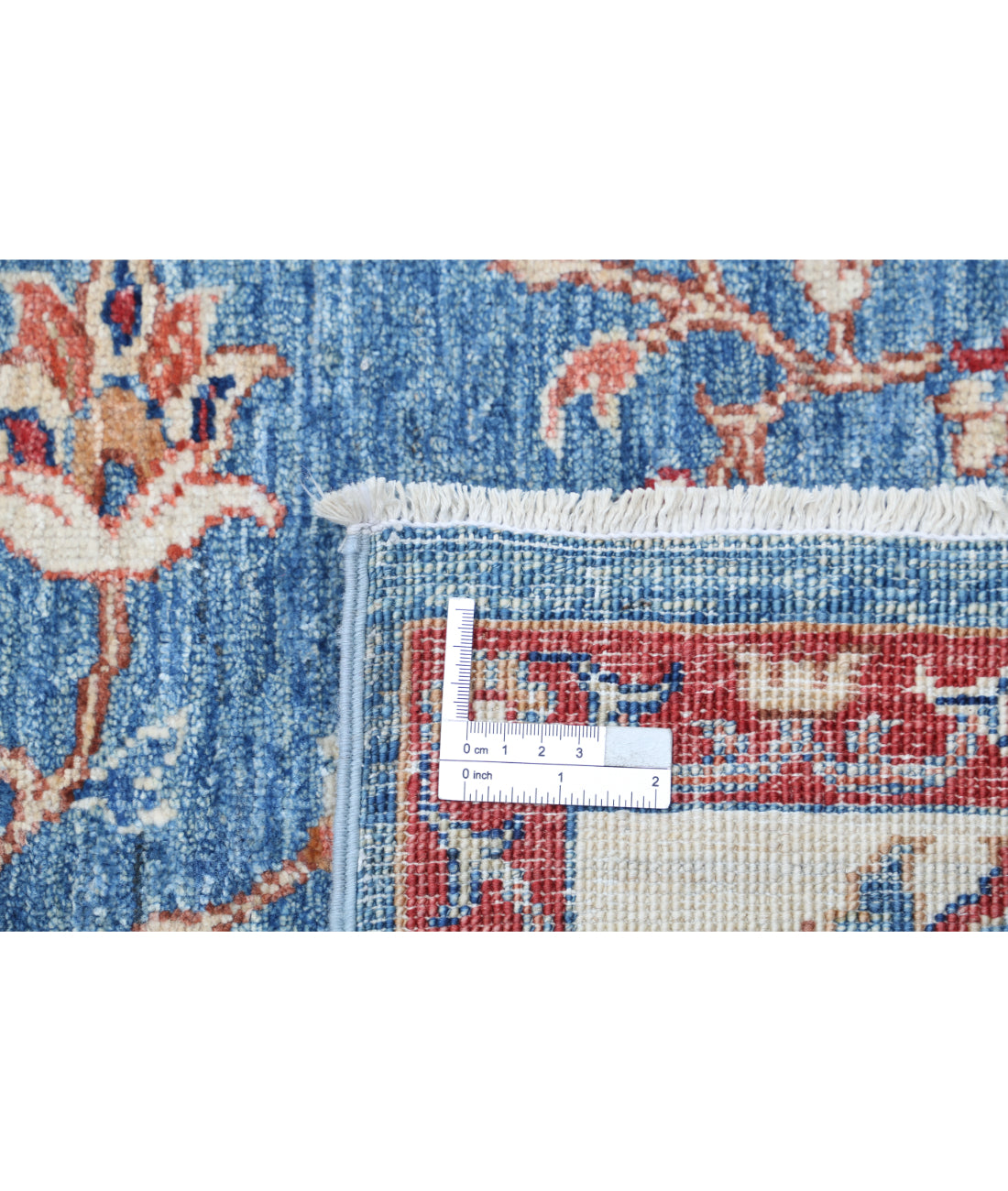 Hand Knotted Ziegler Farhan Wool Rug - 6'0'' x 8'3'' 6'0'' x 8'3'' (180 X 248) / Blue / Ivory