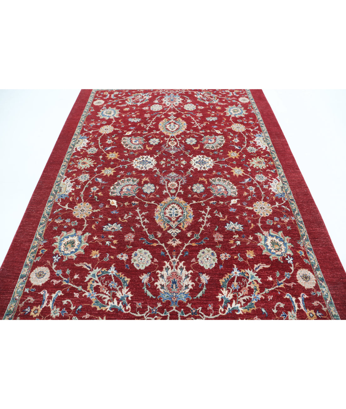 Hand Knotted Ziegler Farhan Wool Rug - 6'3'' x 9'1'' 6'3'' x 9'1'' (188 X 273) / Red / N/A