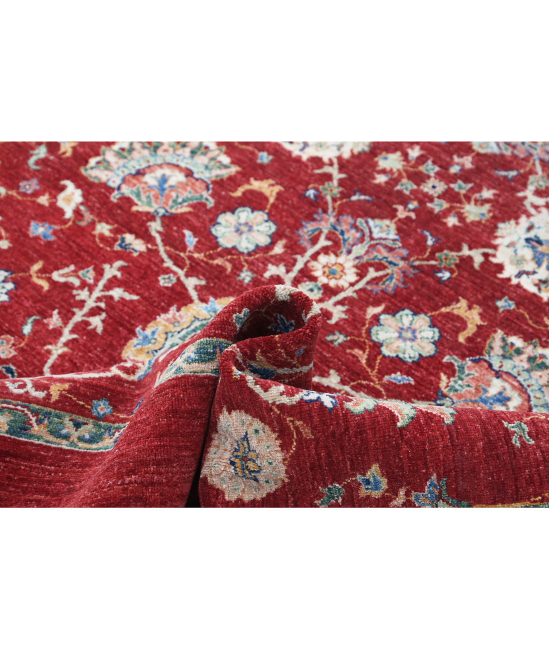 Hand Knotted Ziegler Farhan Wool Rug - 6'3'' x 9'1'' 6'3'' x 9'1'' (188 X 273) / Red / N/A